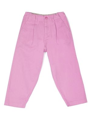 Molo pleat-detailing cotton trousers - Purple