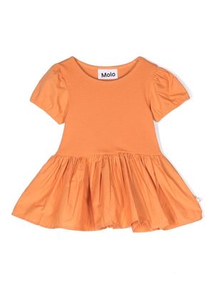Molo pleated-detail T-shirt - Orange