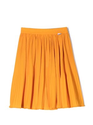 MOLO pleated midi skirt - Orange