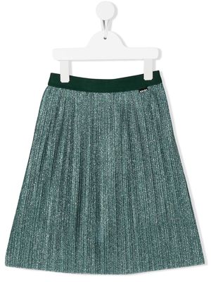 Molo pleated shimmer skirt - Green