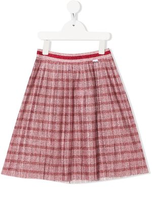Molo pleated shimmer striped skirt - Pink