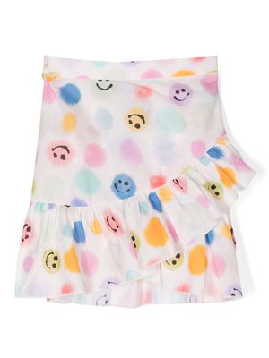 Molo polka-dot print organic cotton skirt - Neutrals