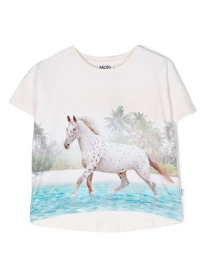 Molo Raeesa crew-neck T-shirt - Neutrals
