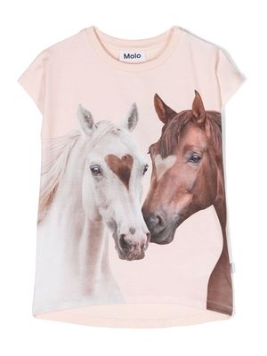 Molo Ragnhilde stretch-organic cotton T-shirt - Neutrals