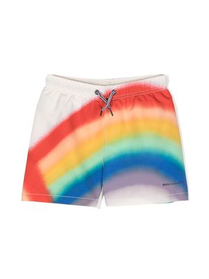 Molo rainbow-print swim shorts - Red