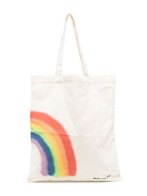 Molo rainbow-print tote bag - Neutrals
