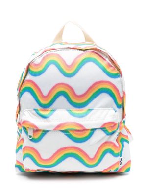 Molo rainbow-print zipped backpack - White