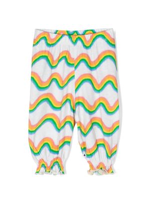 Molo rainbow stripe-detail trousers - Neutrals