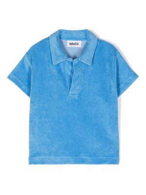 Molo Rania cotton-blend polo shirt - Blue