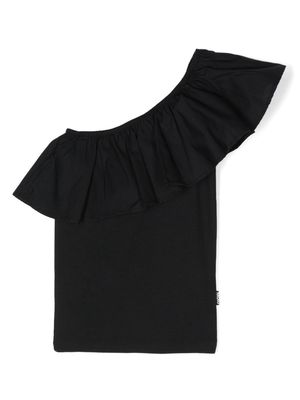 Molo Rebecca ruffled-trim one-shoulder top - Black
