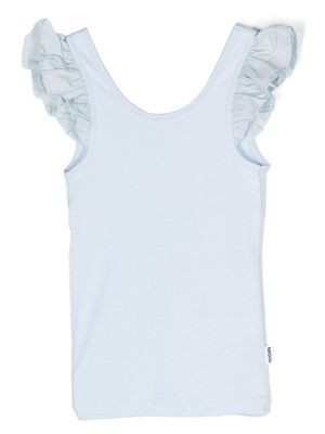 Molo ribbed-knit organic cotton top - Blue
