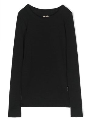 Molo Rihanna long-sleeve wool T-shirt - Black