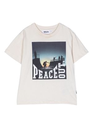 Molo Riley cotton T-shirt - Neutrals