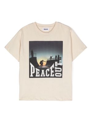 Molo Riley organic-cotton T-shirt - Neutrals