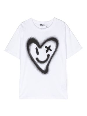 Molo Riley sprayed heart-print T-shirt - White