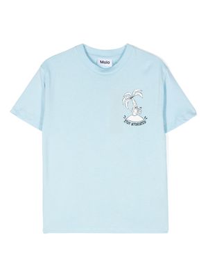 Molo Riley Stay-Hydrated-print T-shirt - Blue