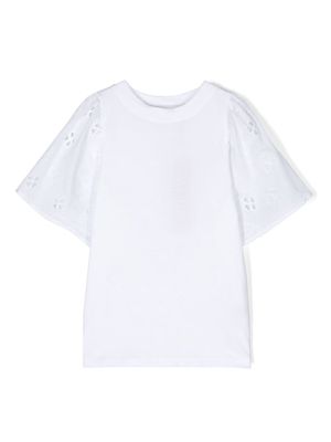 Molo Ritza broderie anglaise-detail T-shirt - White