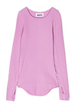 Molo Rochelle ribbed long-sleeve top - Pink