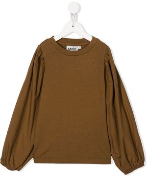 Molo Rominda puff-sleeve blouse - Brown