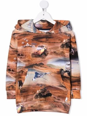 Molo Romo Mars-print hoodie - Brown