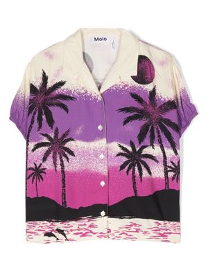 Molo Roses palm-tree print shirt - Neutrals