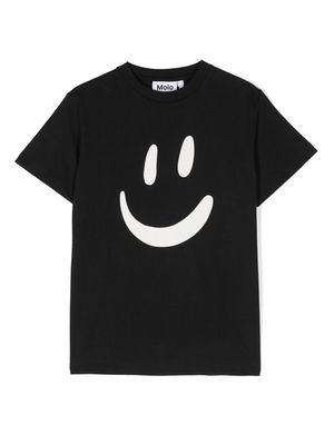 Molo Roxo smiley face-print T-shirt - Black
