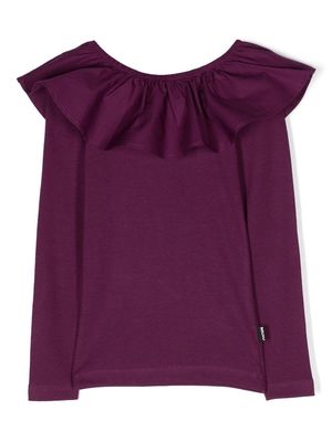 Molo ruffle-collar long-sleeve top - Purple
