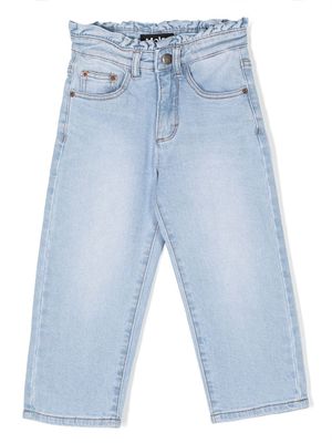 Molo ruffled-detail straight-leg jeans - Blue