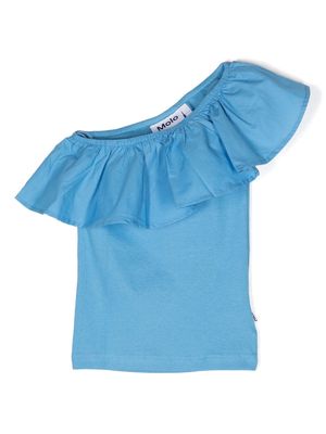 Molo ruffled-detailed knitted top - Blue