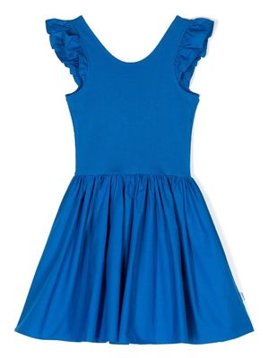 Molo ruffled flared dress - Blue