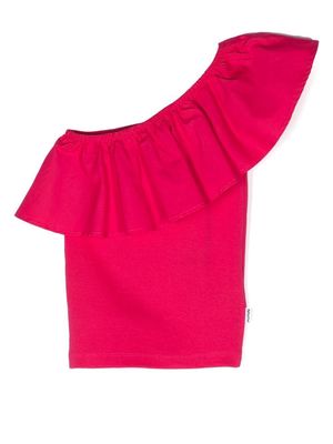 Molo ruffled one-shoulder top - Pink