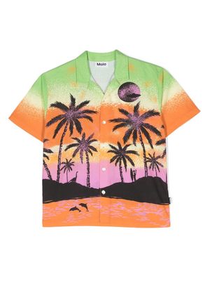 Molo Rui Crispy Sunset-print shirt - Green
