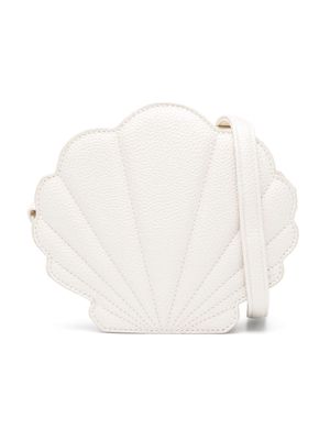 Molo Seashell pebbled shoulder bag - White