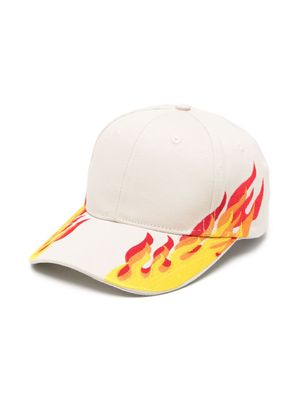 Molo Sebastian flame-embroidered cap - Neutrals