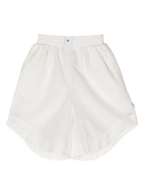 Molo seersucker cotton shorts - White
