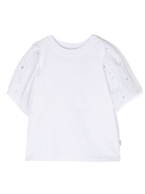 Molo short puff sleeves blouse - White