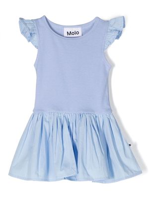 Molo sleeveless organic cotton dress - Blue