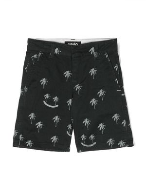 Molo Smile Palm Trees chino shorts - Black