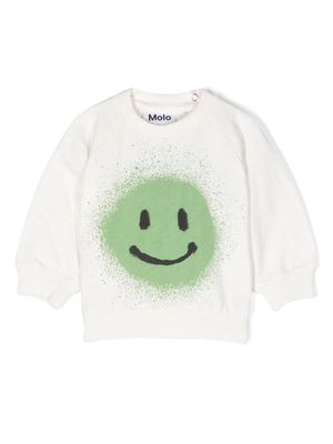 Molo smiley-face print sweatshirt - White