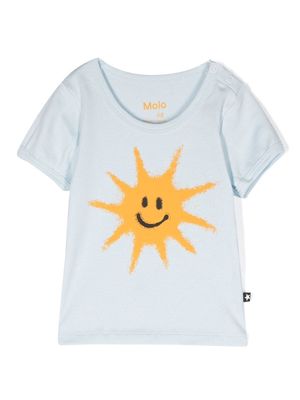 Molo smiley face-print T-shirt - Blue