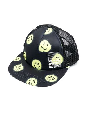 Molo smiley-face print trucker hat - Black