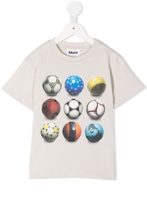 Molo sports ball-print T-shirt - Grey