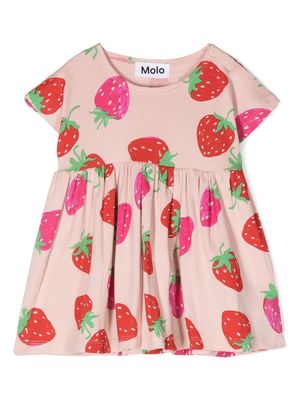 Molo strawberries printed dress - Pink