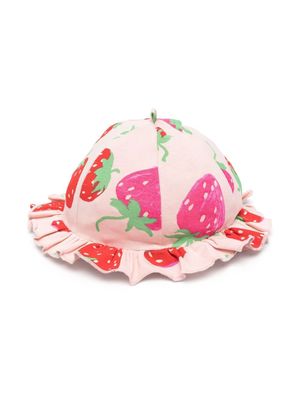 Molo Strawberry organic cotton hat - Pink