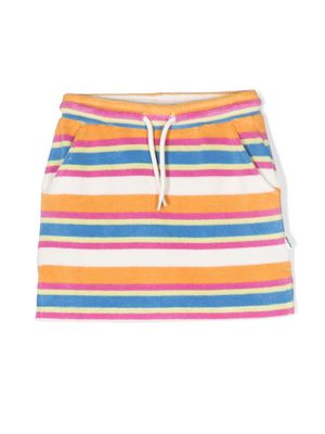 Molo stripe-pattern drawstring-waist skirt - Neutrals