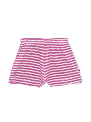 Molo striped terry-cloth shorts - Purple