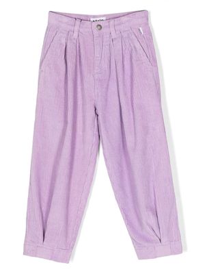 Molo tapered-leg corduroy trousers - Purple