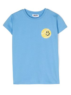 Molo Tennis Smile organic cotton T-shirt - Blue