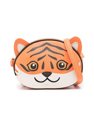 Molo Tiger Cub pebbled shoulder bag - Orange
