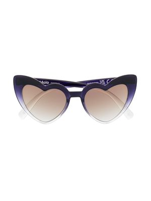 Molo tinted heart-frame sunglasses - Blue